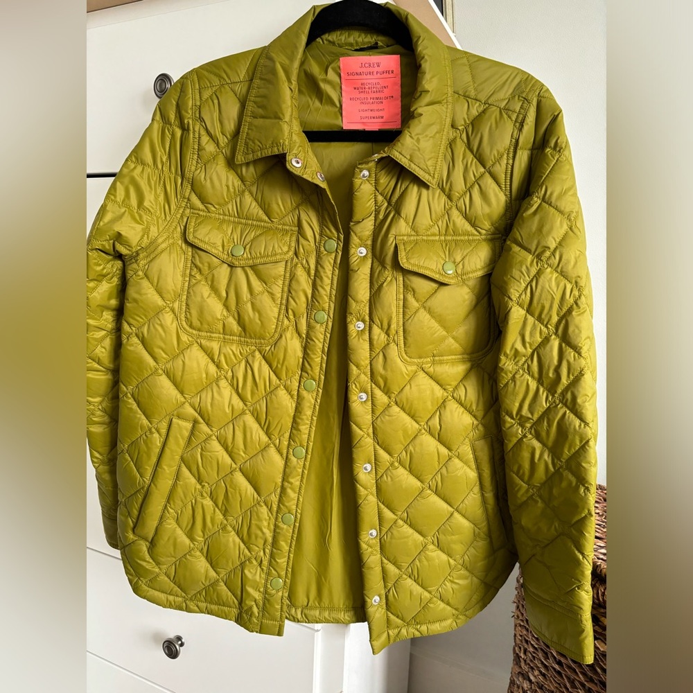 J. Crew quilted lightweight shirt-jacket
